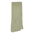 Women solid color five toe mid tube socks sage green comfortable cotton split toe socks - JL98 (One Size 34-40) / JL98-Y-0 Green