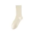 Damen einfarbige gerippte Socken aus Kaninchenhaar warmer Wintersocken thermisch weich - JL65 (Einheitsgröße 34-40) / JL65 Weiß