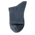 Dunkelgraue einfarbige Crew-Socke, bequemes gestricktes Rippbündchen, minimalistischer Stil. - C28 (Einheitsgröße 34-40) / Blaugrün