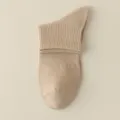 Hommes chaussettes unies en coton respirant maille décontracté confortable usage quotidien style - M95 (Taille unique 39-46) / M95-Y-0 Kaki