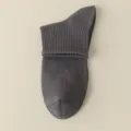 Chaussettes mi-mollet homme coton gris foncé, couleur unie maille respirante confortable. - M95 (Taille unique 39-46) / M95-Y-0 Gris bleu