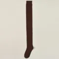 Medias altas marrones por encima de la rodilla de algodón, antideslizantes de invierno. - 21633 (Talla única 34-40) / Marrón
