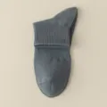 Chaussettes mi-hautes unies gris foncé en coton pour hommes respirantes confortables - M95 (Taille unique 39-46) / M95-Y-0 bleu brouillard