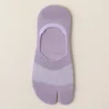 Calzini estivi sottili in puro cotone a due dita, viola invisibili antiscivolo da barca. - Taglia Unica (34-39) / Viola chiaro