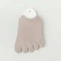 Chaussettes d'avant-pied à cinq orteils d'été, demi-chaussettes en maille respirante, kaki. - R84 (Taille unique 34-40) / R84-Y-0 kaki foncé