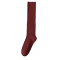 Calze lunghe compressive JK eleganti calzettoni al ginocchio in cotone da donna vista principale - T99 Taglia unica (34-40) / rosso mattone