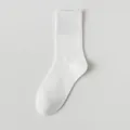 Weisse Damen Crew Socken, leichte atmungsaktive Baumwollsocken Sommer, bequemer Stil. - R54 (Einheitsgröße 34-40) / R54-Y-0 Weiß