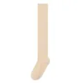 Beige over-the-knee long socks for women, spring summer breathable cotton thigh highs - 874 (One Size 34-39) / Nude