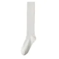 Weisse JK Lange Socken Einfarbige Gerippte Kniestroempfe Baumwolle Freizeit High Tube Straempfe - T99 Einheitsgröße (34-40) / Weiß