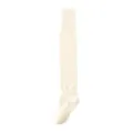 Women thermal over-the-knee high socks winter cozy warm thick fleece thigh high stockings - One Size (34-40) / Creamy White
