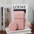 Rosa Crossbody Handytasche mit breitem Gurt und passender runder Münztasche - Rosa