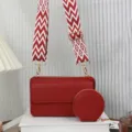 Elegante borsa a tracolla rossa per cellulare con tracolla larga e portamonete - Rosso