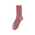 Women rabbit hair thermal winter slouch socks solid color thick cozy mid tube sock - JL65 (One Size 34-40) / JL65 Dark Red