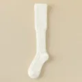 Chaussettes longues chaudes d'hiver en polaire corail douce et blanche pour hommes. - Taille Unique 39-45 / Blanc Longueur Mollet