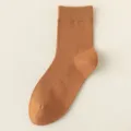 Herren einfarbige Karamel Mesh Crew Socken, atmungsaktive Baumwolle Freizeitbekleidung Neu - Einheitsgröße 39-45 / Mocha Braun