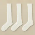 Thickened white coral fleece fuzzy cozy warm crew socks for winter home sleep wear. - One Size (34-39) / White 3 Pairs