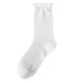 Klassische weiße Sommer-Netz-Mittelsocken für Damen mit süßem Rollrand, atmungsaktiv und vielseitig. - C92 (Einheitsgröße 34-40) / Weiß