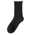Einfarbige schwarze Baumwoll-Mittelstrümpfe mit Rollrand, vielseitig für den Alltag. - C92 (Einheitsgröße 34-40) / Schwarz