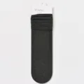 Dark grey thin solid color slouch socks for women, stylish breathable casual daily wear socks. - B21 (One Size 34-40) / Dark Gray