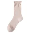 Calzini estivi sottili a rete da donna, simpatici calzini in cotone rosa con bordo arrotolato - C92 (Taglia unica 34-40) / Rosa chiaro