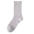 Calzini estivi ultrasottili a rete da donna colore caramella bordo arrotolato cotone tinta unita - C92 (Taglia unica 34-40) / Grigio Viola