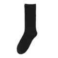 Chaussettes bouclettes thermiques noires unies homme tube haut coton hiver affaires - JK89 (39-46) / JK89 noir
