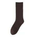 Chaussettes longues thermiques épaisses pour hommes, marron uni, chaussettes d'hiver. - JK89 (39-46) / JK89 Brun foncé