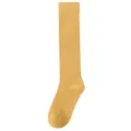 Senfgelbe gerippte Kniestruempfe fuer Damen, einfarbige japanische JK Baumwollsocken. - F17 (Einheitsgröße 34-40) / Kurkuma