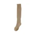 Thickened Winter Thermal Over-The-Calf Knit Sock Khaki Solid Color Casual Warm Long Stocking - One Size (34-39) / Khaki