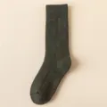Calcetines largos de invierno de lana de cachemira gruesa para mujer en verde oscuro acogedor. - W101-Y (talla única 34-40) / Verde Oscuro