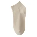 Women ribbed short ankle socks in beige, comfortable cotton low cut variant for daily wear. - C75 (One Size 34-40) / Beige