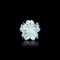 Cherry blossom shaped zircon ear stud with gradient green tint and four-prong setting - Single Piece Titanium Pole / 6mm / Mint Green (A1327-1#)