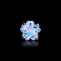 Eleganter Zirkonia-Ohrstecker im Sakura-Schliff mit einem blau-violetten Farbverlauf - Violett Blau (A1327-8#)
