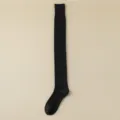 Schwarze Kaschmir Overknee-Socken, warme Winter verlängerte Oberschenkel hohe Strümpfe. - JL26 (Einheitsgröße 34-39) / JL26 Schwarz