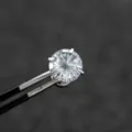 6mm titanium legering oorknopje met tweekleurige gradiënt steen en speciaal slijpsel - Roestvrij Stalen Externe Spiraal Kraakbeen Piercing (A1150) / Premium Grijs