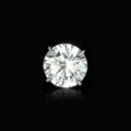 Round eight hearts and eight arrows cut moissanite ear stud for body piercing - 6mm / Light Mint Green