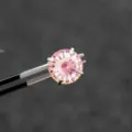 6mm ferris wheel geslepen gradiënt roze edelsteen oorknopje van titaniumlegering - Roestvrij Stalen Externe Spiraal Kraakbeen Piercing (A1150) / Geel Rozerood