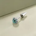 Unique 5mm dragon claw titanium piercing stud with a translucent blue bead detail - Dragon Claw with Spike (Titanium Alloy Screw) / Light Blue