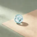 6mm lichtblauwe titaniumlegering oorknopje met reuzenradslijpvorm voor vrouwen - Titaniumlegering Externe Spiraal Kraakbeen Piercing (A1150) / Licht Zee Blauw