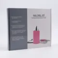 Packaging box of 30,000 RPM portable electric nail drill set for professional manicures - Ivory