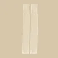 Long cashmere leg warmers winter thermal knee high boot socks thick cozy cozy knitwear - One Size 34-39 / Cream Yellow (2 Pairs Pack)