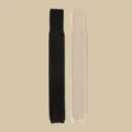 Long winter leg warmers, thickened knit cashmere knee high socks in black and beige set. - One Size 34-39 / Black & Light Beige
