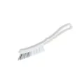 Professional multi-purpose crevice cleaning brush for narrow gaps and window tracks. - Gray Two Tone Hard Bristles Style (6080)