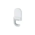 Minimalistischer Wandhalter für Mopp und Besen mit grauem rutschfestem Silikonpad - Einzelhaken Mop-Clip (Modell 562)