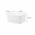 Double-layer plastic drain basket with lid for refrigerator fruit vegetable storage 3L - M / 3L Capacity (Single Piece)