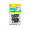 Packung mit 30 wiederverwendbaren Kabelorganisatoren aus Kunststoff in der Verpackung - S / 30er Pack / Schwarz