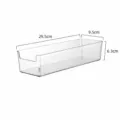 Grande scatola trasparente in PET per maschere e trucchi, 29,5 x 9,5 x 6,3 cm - Scatola Trasparente a U - Grande