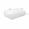 Vassoio rettangolare trasparente in PET per l'organizzazione, 30x20x6,3cm - Vassoio Quadrato Trasparente