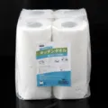 KOMEKI 4er-Pack extrem saugfähige Küchenrollen für die Aufnahme von Öl und Wasser - Artikel 4126 / Set aus 4 Rollen / Weiß