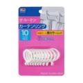 Robustes 10er-Set weißer Kunststoff-Vorhangringe mit 25 mm Innendurchmesser für Stangen - Modell 1075 (Klein) / 10 Stück/Packung (25mm ID)